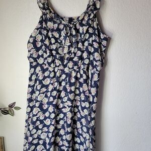 LC Lauren Conrad Disney Beauty And The Beast  Floral Sleeveless Dress Size XXL